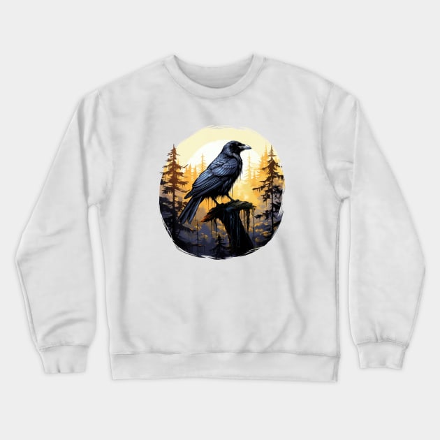 Raven Forest Crewneck Sweatshirt by zooleisurelife